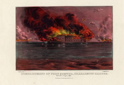 Bombardement van Fort Sumter, Charleston Harbor, 12 & 13 april 1861 door American School