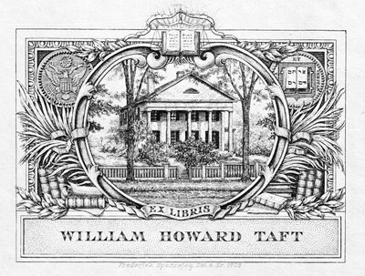 Boekplaat van president William H. Taft (1857-1930) 1909 door American School