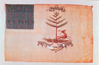 Bucks of America vlag, c.1787 door American School