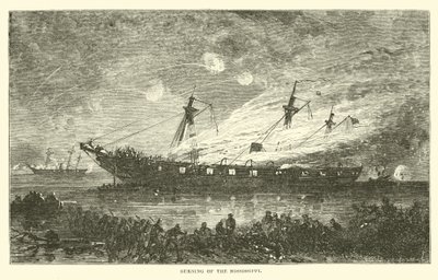 Brand van de Mississippi, april 1863 door American School