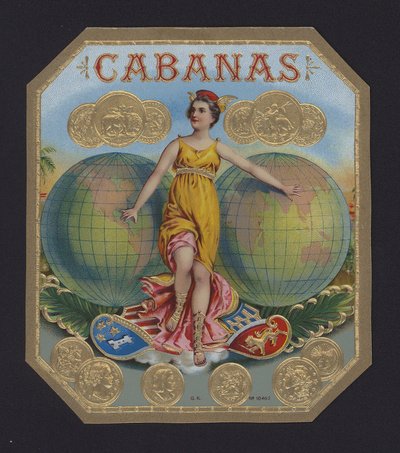 Cabanas, sigarenlabel door American School