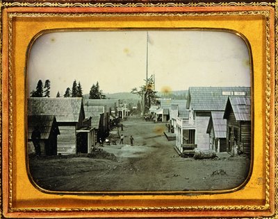 California goudmijnstad, ca. 1852 door American School