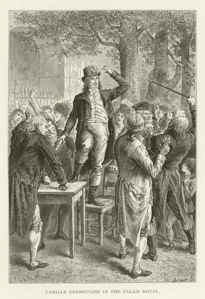 Camille Desmoulins in het Palais Royal door American School