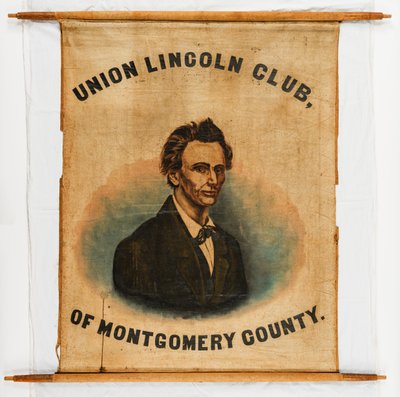 Campagnebanner voor Abraham Lincoln, Montgomery County door American School
