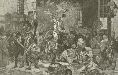 Inname van de Bastille, geschilderd door Francois Flameng door American School