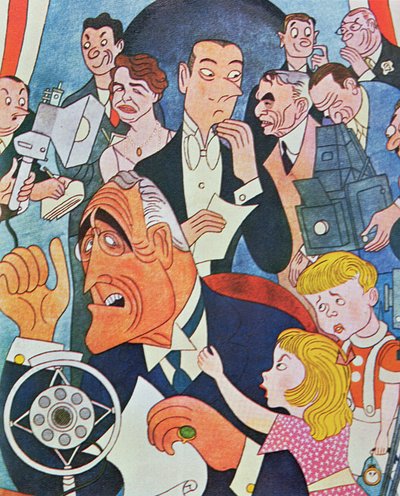 Cartooncommentaar op President Roosevelt