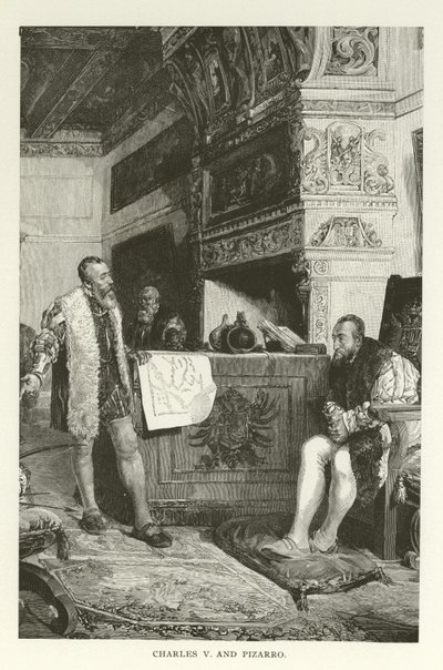 Karel V en Pizarro door American School