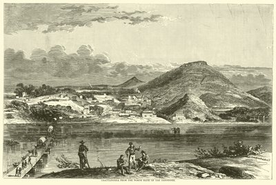 Chattanooga vanaf de noordelijke oever van de Tennessee, september 1863 door American School