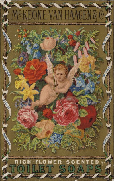 Cherub met bloemen door American School