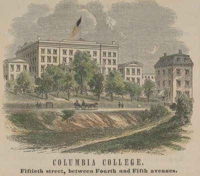 Columbia College, Fiftieth Street, tussen Fourth en Fifth Avenues, 1865 door American School