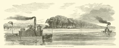 Geconfedereerd transport dat vee naar Vicksburg brengt, februari 1863 door American School