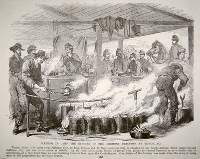 Koken in het kamp - De keuken van de Fremont Dragoons in Tipton, Missouri door American School