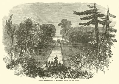 Katoenen brug gebouwd door McPherson over de Big Black, mei 1863 door American School