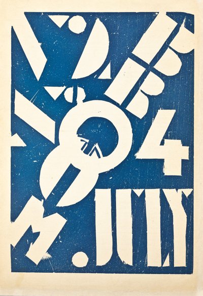 Omslag voor het kunsttijdschrift "Broom", ca. 1921-1924 door American School