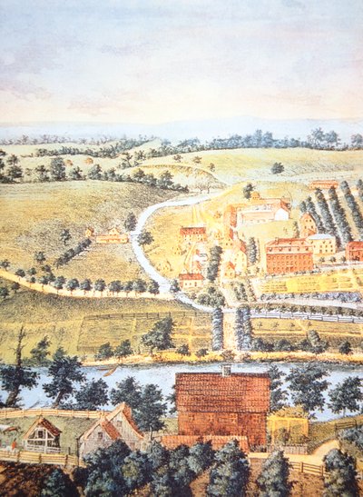 Gecultiveerd landbouwgebied van Pennsylvania in 1750 door American School
