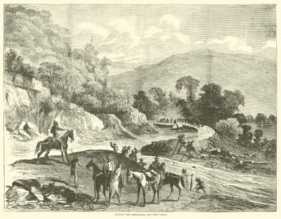 Graven van het Chesapeake en Ohio-kanaal, juli 1864 door American School