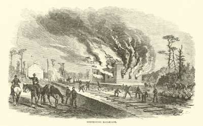 Spoorwegen vernietigen, april 1863 door American School