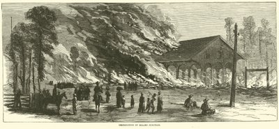 Vernietiging van Millen Junction, november 1864 door American School