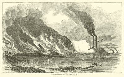 Vernietiging van de Arkansas, juli 1862 door American School
