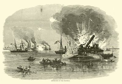 Vernietiging van de Westfield, januari 1863 door American School