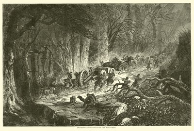 Artillerie over de bergen slepen, augustus 1863 door American School