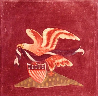 Adelaar met Amerikaans schild, c.1800-99 door American School