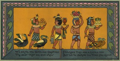 Egyptische kerstkaart door American School