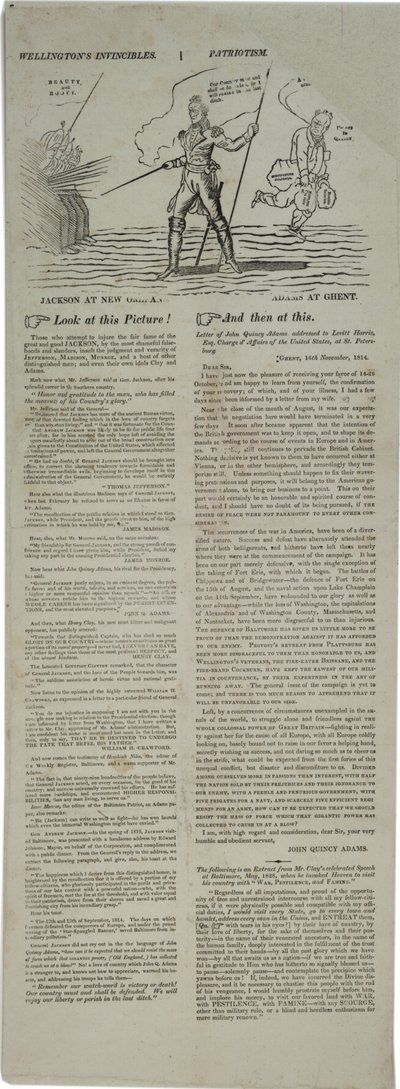Verkiezingsposter met prominente Amerikanen, 1828 door American School