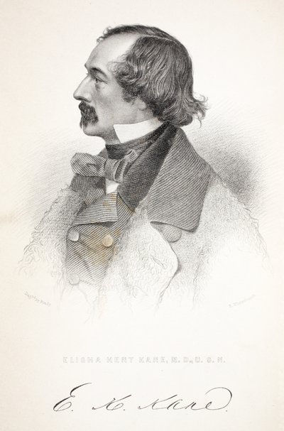 Elisha Kent Kane, illustratie uit De tweede Grinnell-expeditie op zoek naar Sir John Franklin..., 1856 door American School