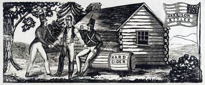 Embleem voor de Harrison & Tyler presidentiële campagne in 1840 door American School
