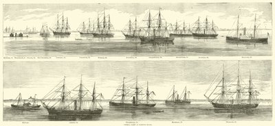 Federale vloot bij Hampton Roads, december 1864 door American School
