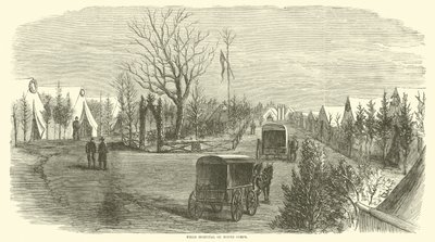 Veldhospitaal van het Negende Korps, maart 1865 door American School
