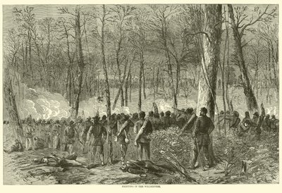 Gevechten in de Wilderness, mei 1864 door American School