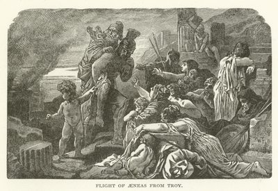 Vlucht van Aeneas uit Troje door American School