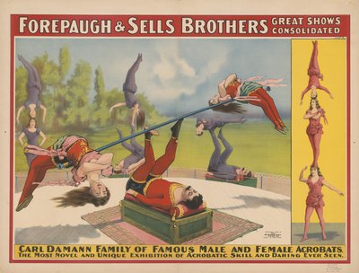 Forepaugh & Sells Brothers grote shows samengevoegd, 1899 door American School