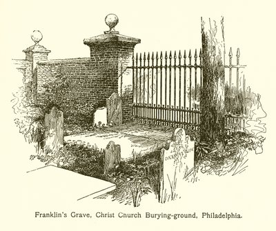 Graf van Franklin, Christ Church Burying-ground, Philadelphia door American School