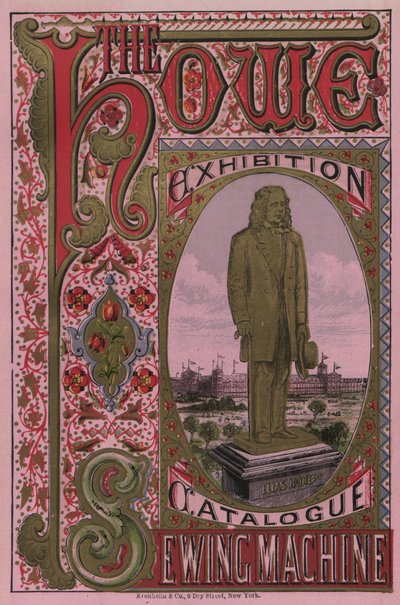 Voorkant van de Howe Sewing Machine Exhibition Catalogue, 1876 door American School
