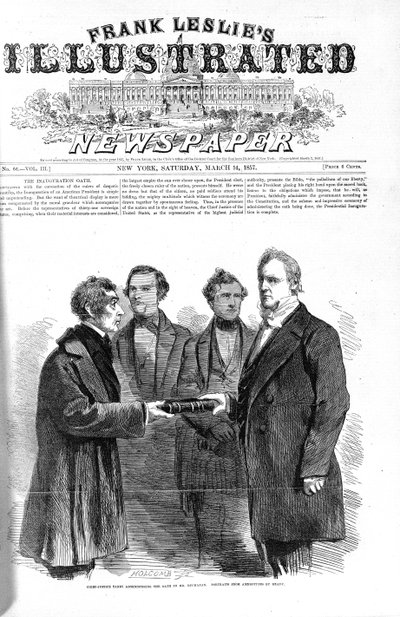 Voorpagina van Frank Leslies Illustrated Newspaper 14 maart 1857 door American School