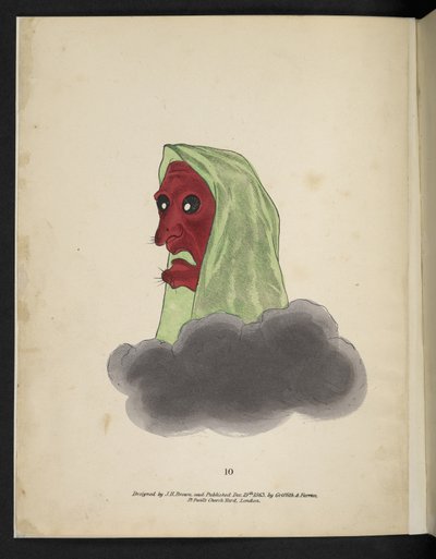 Frontispice, Een rood gezicht specter, uit 