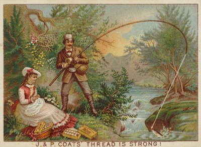 Heer aan het vissen aan de rivier door American School