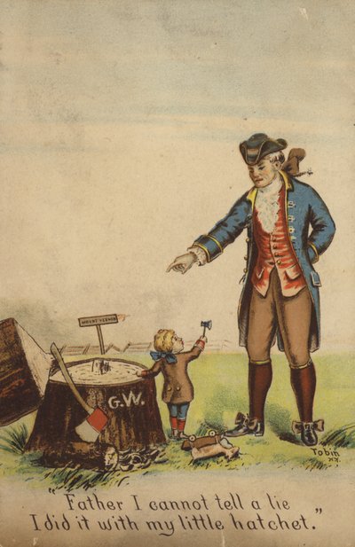 George Washington bekent aan zijn vader door American School