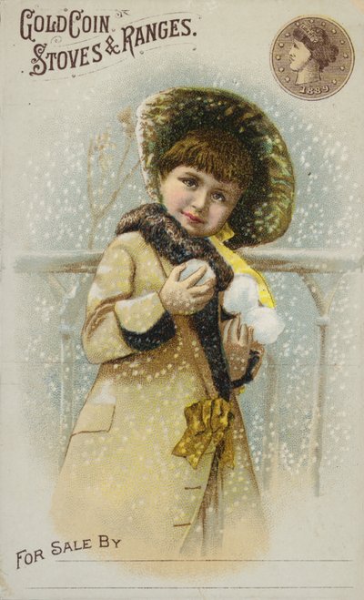 Meisje met sneeuwballen door American School