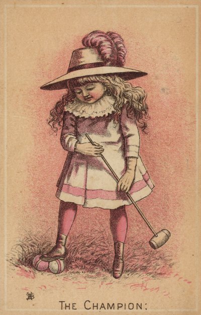 Meisje dat croquet speelt, De Kampioen door American School
