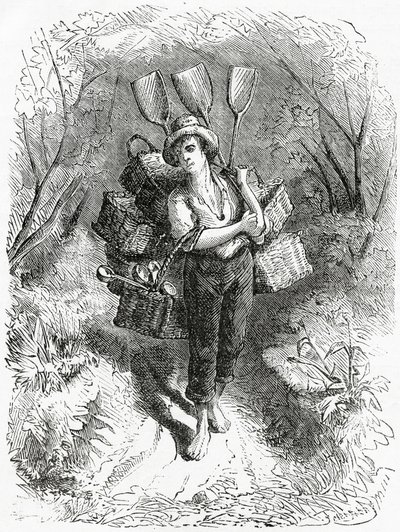 Naar de Winkel, illustratie voor een verhaal, Een Gemeenschap van Verschoppelingen, uit Appletons Journal, 23 maart 1872 door American School