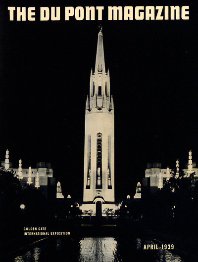 Golden Gate International Exposition, voorpagina van het DuPont Magazine, april 1939 door American School