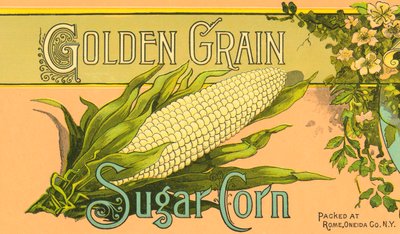 Golden Grain Sugar Corn Product Label, ca. 1890 door American School