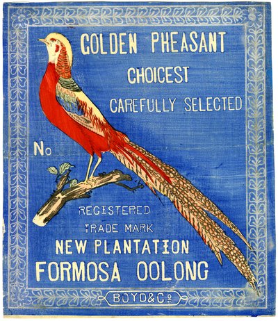 Golden Pheasant Choicest Carefully Select, No. Registered Trade Mark New Plantation Formosa Oolong door American School