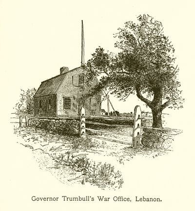 Oorlogskantoor van Gouverneur Trumbull, Lebanon, Connecticut door American School