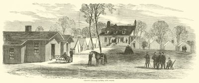 Hoofdkwartier van Grant, City Point, januari 1865 door American School