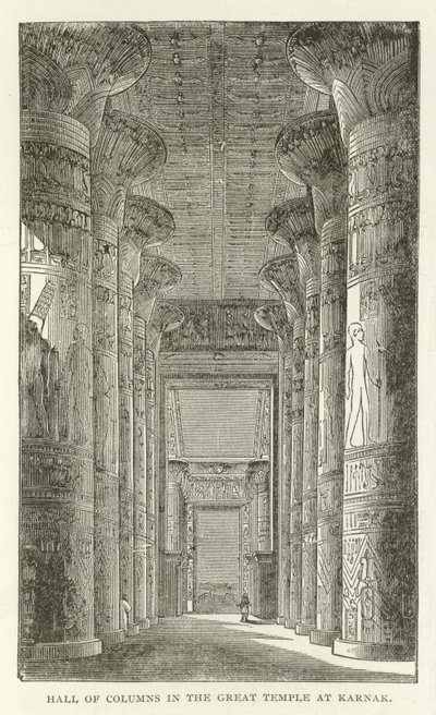 Zuilenhal in de Grote Tempel van Karnak door American School